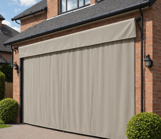 Брезентовые шторы для гаража на ворота