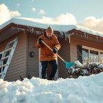 Чистка снега с крыши: как безопасно очистить крышу дома от снега и льда