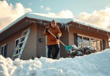 Чистка снега с крыши: как безопасно очистить крышу дома от снега и льда