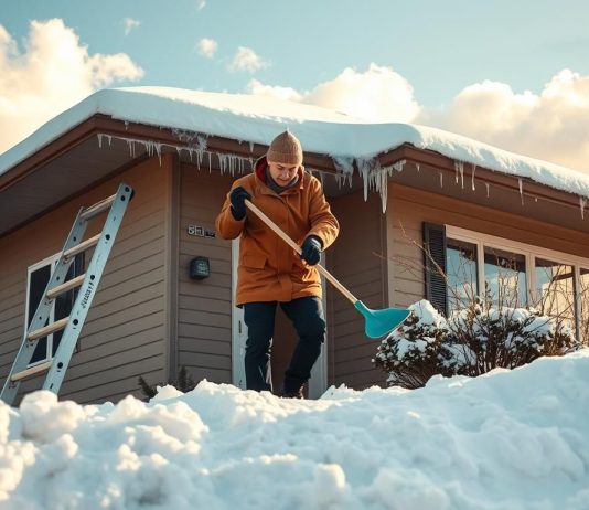 Чистка снега с крыши: как безопасно очистить крышу дома от снега и льда