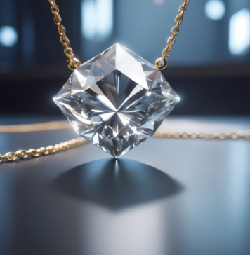 Колье-невидимки из белого золота с плавающим бриллиантом: манифест элегантного минимализма