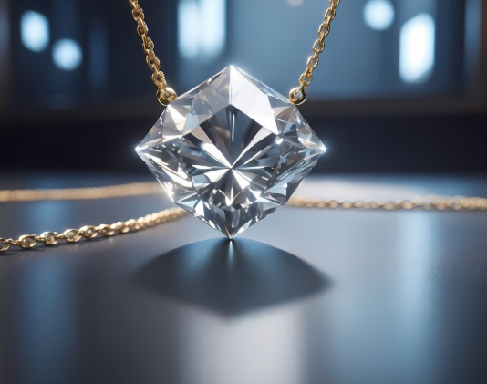 Колье-невидимки из белого золота с плавающим бриллиантом: манифест элегантного минимализма